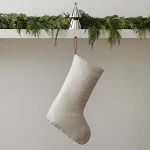 NWT West Elm Neutral Linen Stockings Set of 3